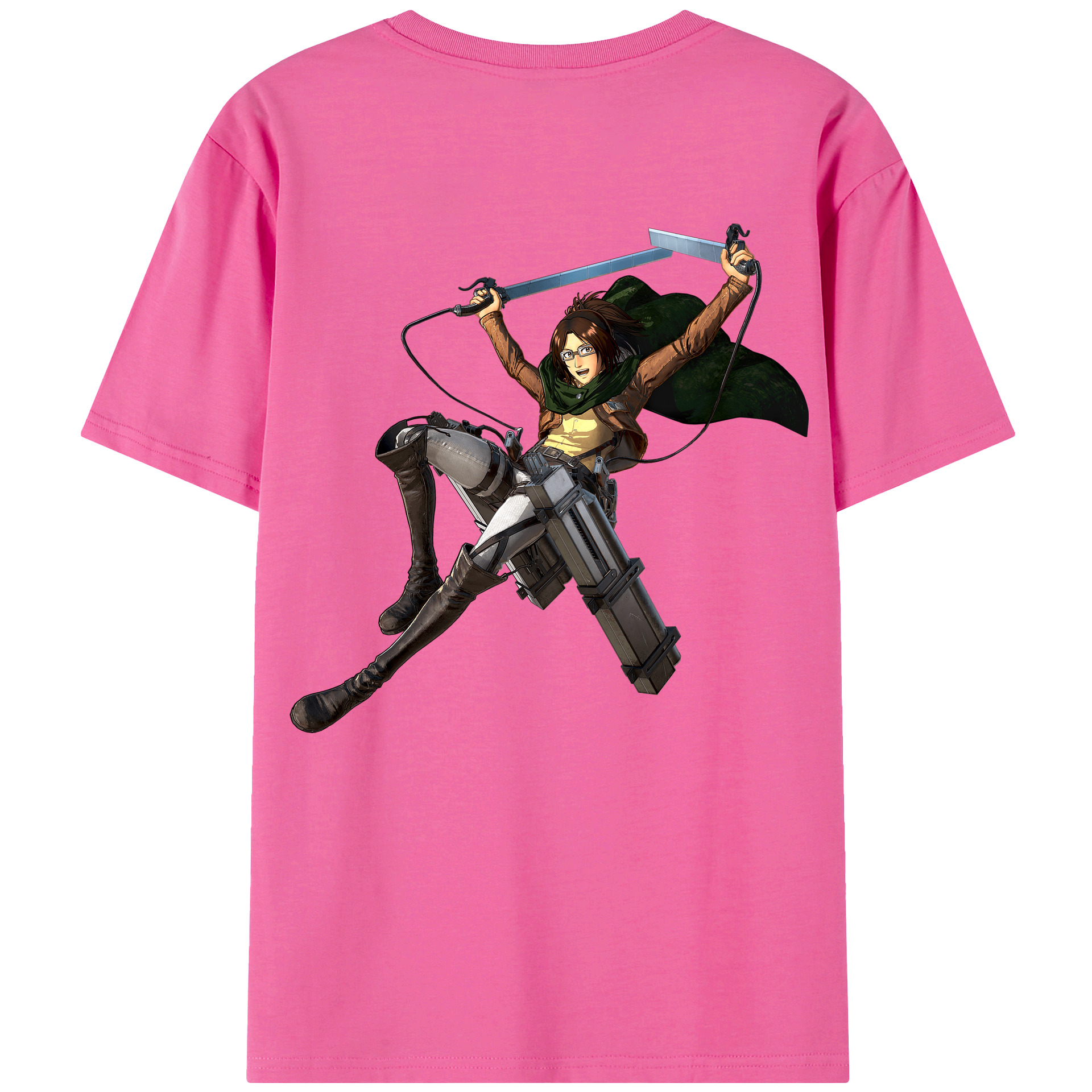 （画像用） 進撃の巨人 ハンジ·ゾエ Attack on Titan Hanji Zoe レディース半袖Tシャツ(バックプリント)